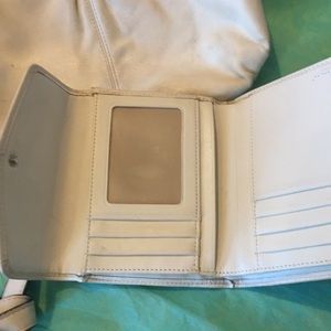 Coach ivory crossbody bag with matching wallet